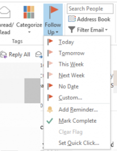 The follow-up section should look something like this.