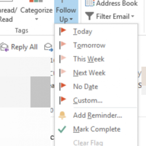 The follow-up section should look something like this.